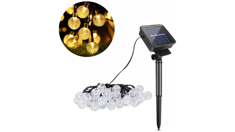 Luces LED Solares Decorativas para Navidad, Terraza y Jardín