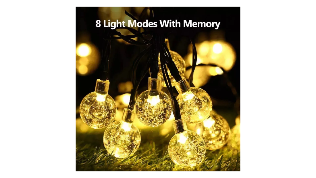 Luces LED Solares Decorativas para Navidad, Terraza y Jardín